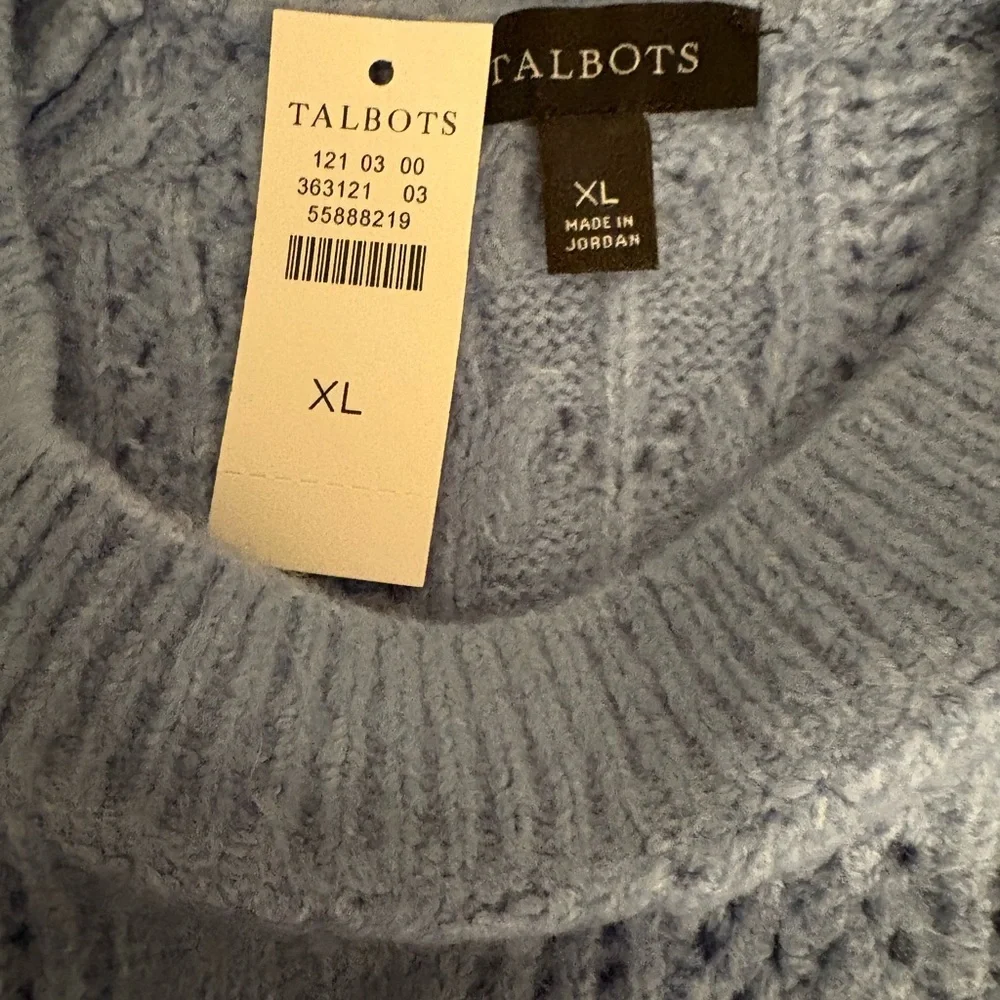 Talbots Pointelle Raglan Sweater - Picture 2 of 5